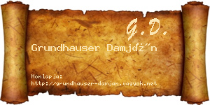 Grundhauser Damján névjegykártya